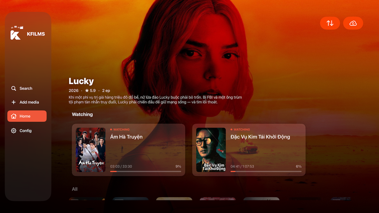 KFilms Pro trên Apple TV