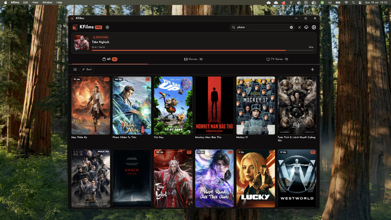 KFilms Pro trên macOS